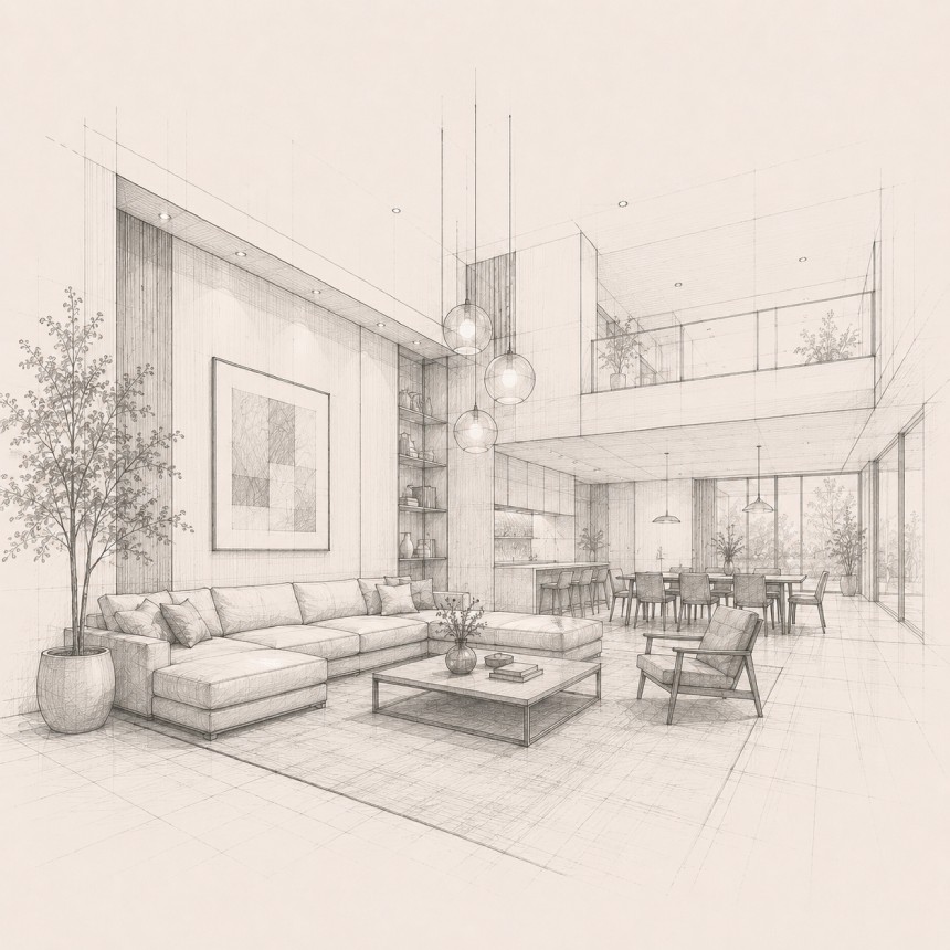 Interior Direction illustration